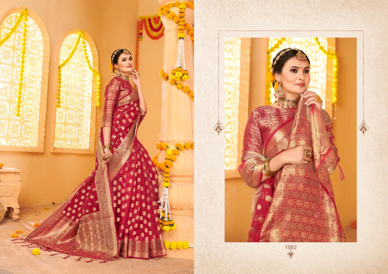 Saroj Rimjhim Latest Festive Wear Designer Fancy Organza Silk Saree Collection